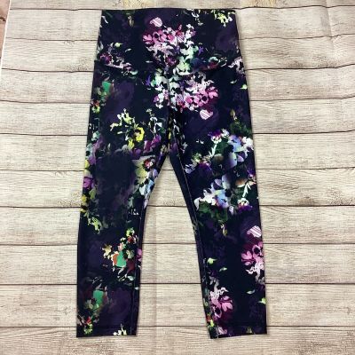 Old Navy Active Powersoft Leggings Go-Dry Extra High Rise Size Sm Black Floral